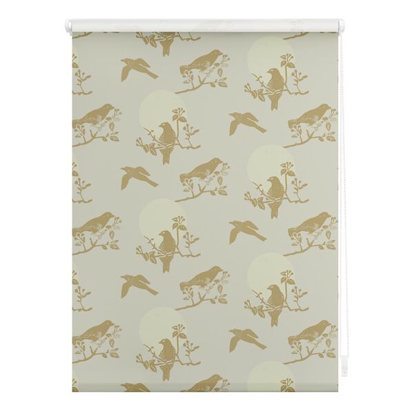 Bild 1 von Lichtblick Rollo Klemmfix, ohne Bohren, blickdicht, Moon Birds - Beige