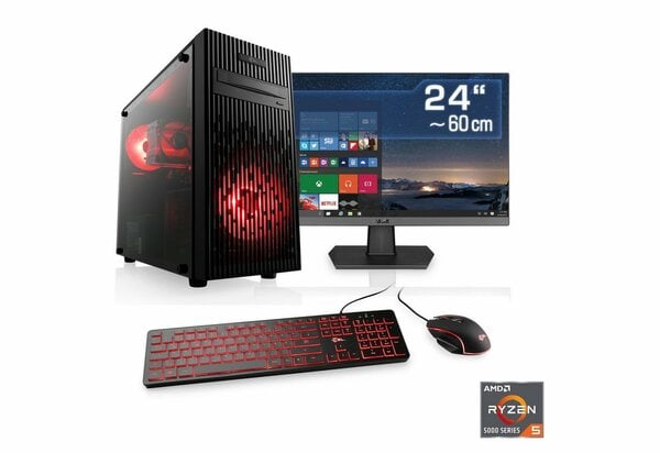 Bild 1 von CSL Sprint V8513 PC-Komplettsystem (24", AMD Ryzen 5 5600G, Radeon Graphics, 16 GB RAM, 500 GB SSD)