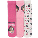 Bild 1 von 3 Paar Mädchen Socken mit Pferde-Motiven