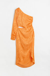 H&M One-Shoulder-Kleid mit Cut-out Orange, Party kleider in Größe 50