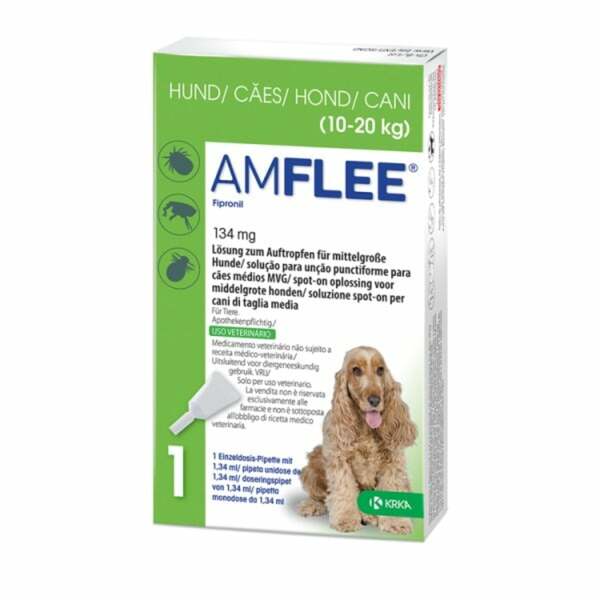 Bild 1 von Amflee 134 mg Spot-on Lsg.f.mittelgr.Hunde 10-20kg 3 St 3  St
