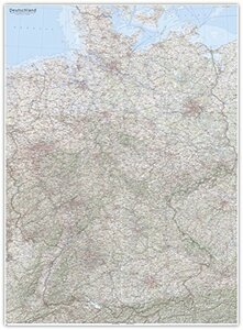 J.Bauer Karten XXL-Karte Topographische Karte Deutschland, 1