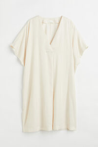 H&M Knielanges Kleid Cremefarben, Alltagskleider in Größe XXL. Farbe: Cream