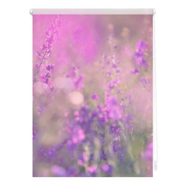 Bild 1 von Lichtblick Rollo Klemmfix, ohne Bohren, Verdunkelung, Blumenwiese - Fuchsia Violett