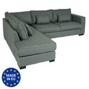Bild 1 von Ecksofa MCW-J58, Couch Sofa mit Ottomane links, Made in EU, wasserabweisend 295cm ~ Stoff/Textil grau