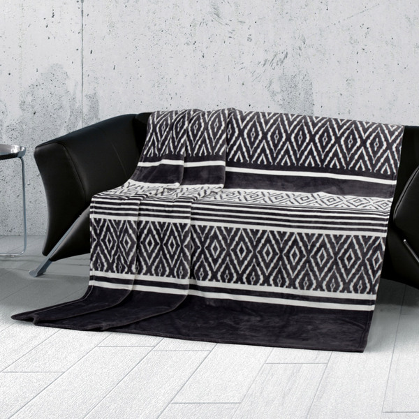 Bild 2 von Dreamtex Kaschmirtouch-Decke, ca. 150 x 200 cm - Ornament Rauten