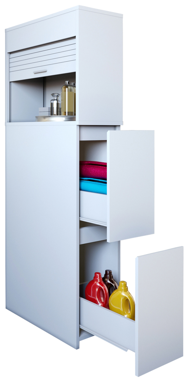 Bild 2 von VCM Raumteiler Tasalo Badmöbel Nischenschrank Weiß