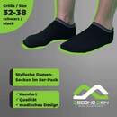 Bild 4 von Zecond Zkin 8 Paar Sneaker Socken Gr. 32 - 38 schwarz Sommersocken Füßlinge aus Baumwolle