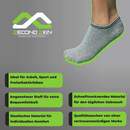Bild 3 von Zecond Zkin 8 Paar Sneaker Socken Gr. 32 - 38 grau Sommersocken Füßlinge aus Baumwolle