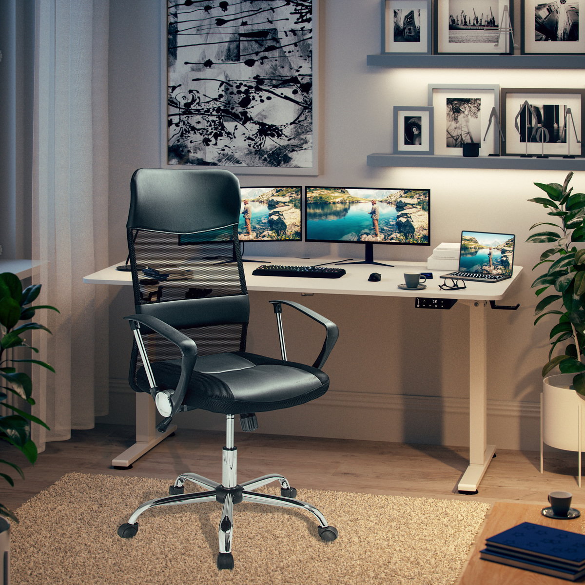 Bild 1 von TRENDSTABIL Chefsessel New York 63 x 60 x 111-121 cm schwarz