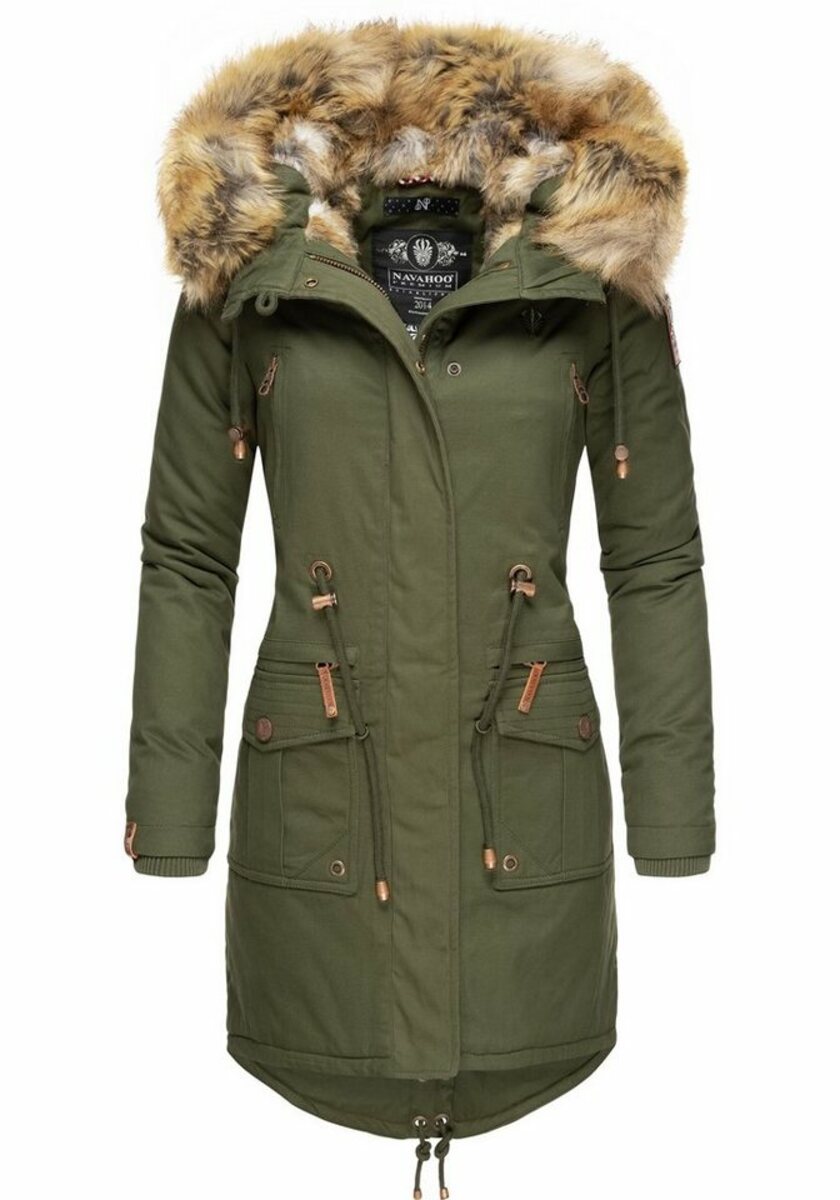 Bild 1 von Navahoo Wintermantel Rosinchen stylischer Damen Winter Baumwollparka mit Kunstfell