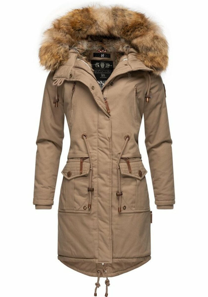 Bild 1 von Navahoo Wintermantel Rosinchen stylischer Damen Winter Baumwollparka mit Kunstfell