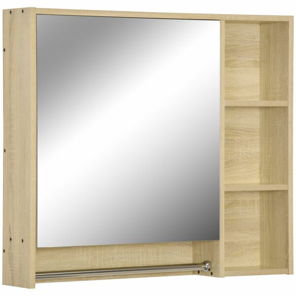Bild 1 von kleankin Spiegelschrank Badschrank Hängeschrank Wandschrank Badmöbel Mehrzweckschrank mit offener Fä