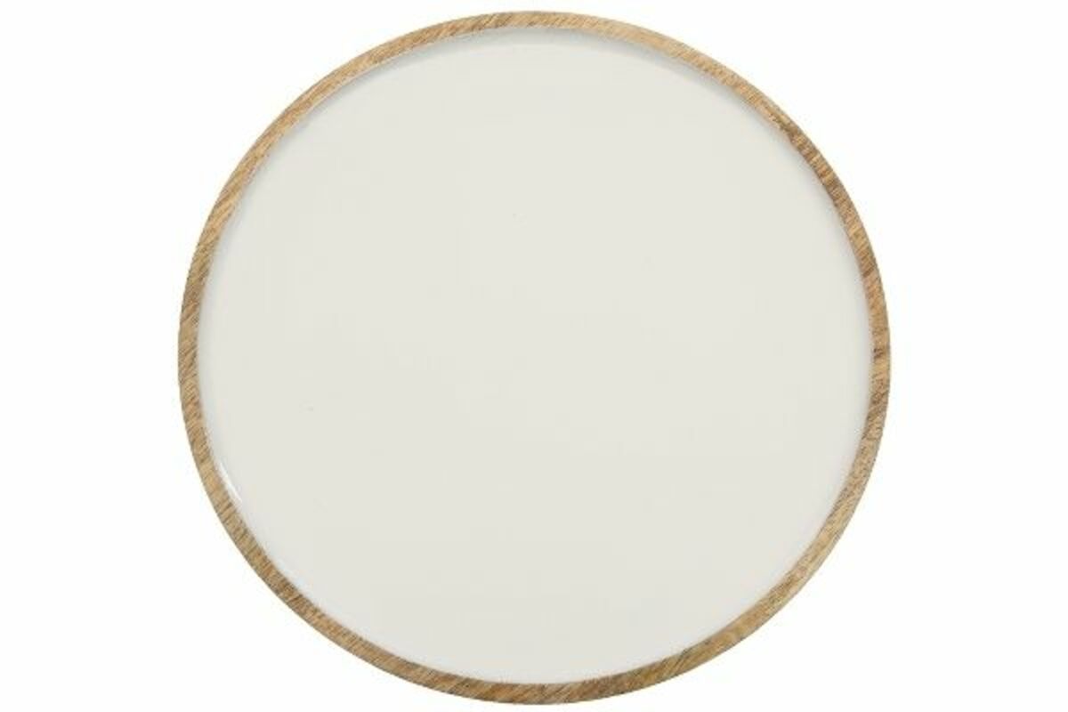 Bild 1 von MyFlair Holzteller, weiß, D: 26 cm