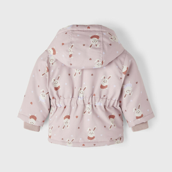 Bild 2 von Mädchen Winterjacke mit abnhembarer Kapuze und Hasen-Print