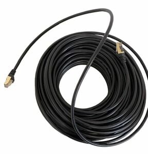 Vago-Tools CAT7 Patchkabel Netzwerkkabel schwarz 2m rund