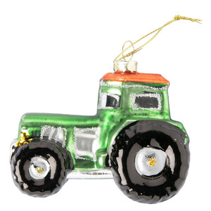 Baumschmuck Traktor mit Glitzer