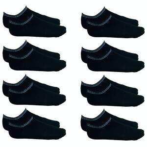 Zecond Zkin 8 Paar Sneaker Socken Gr. 32 - 38 schwarz Sommersocken Füßlinge aus Baumwolle