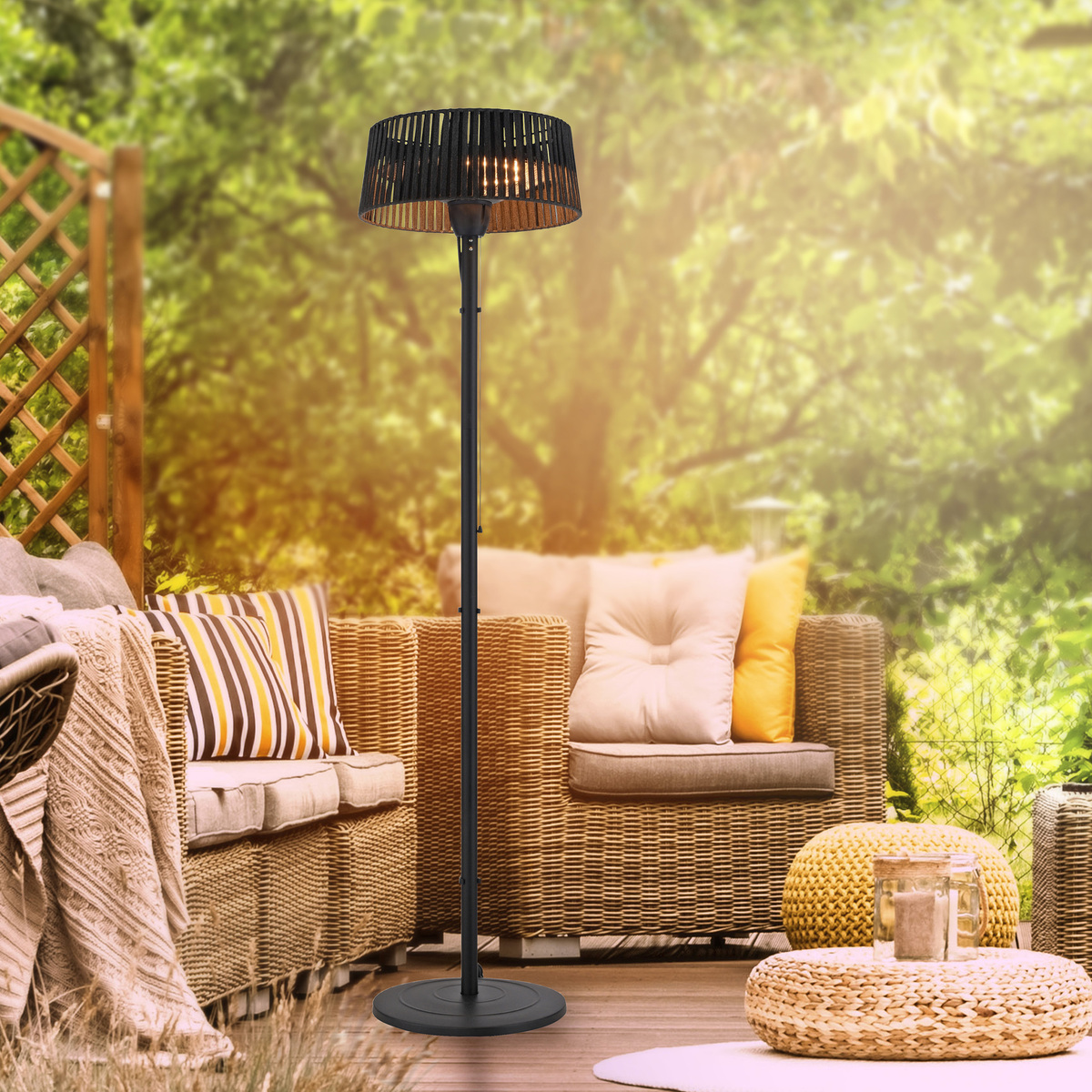 Bild 2 von LeuchtenDirekt Standheizstrahler GLOW, 1500W, mit Zugschalter und Kippschutzschalter, IP44