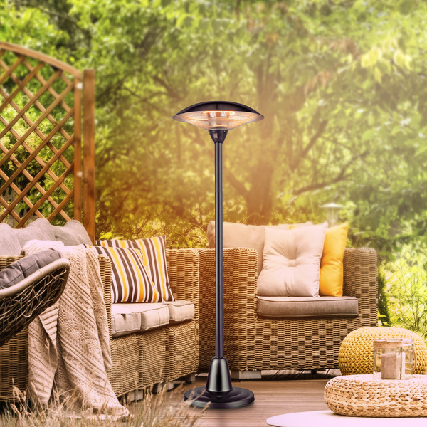 Bild 2 von LeuchtenDirekt Standheizstrahler GLOW, 1500W/3000W, inkl. Wippschalter, IP34, Outdoor