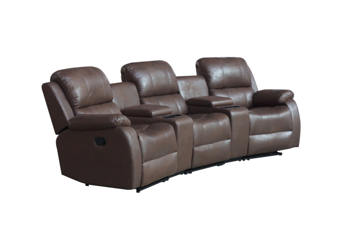 Bild 2 von Happy Home Home-Cinema 3-Sitzer Polstergarnitur braun