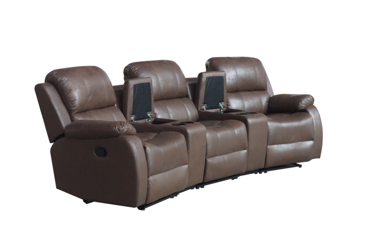 Bild 3 von Happy Home Home-Cinema 3-Sitzer Polstergarnitur braun