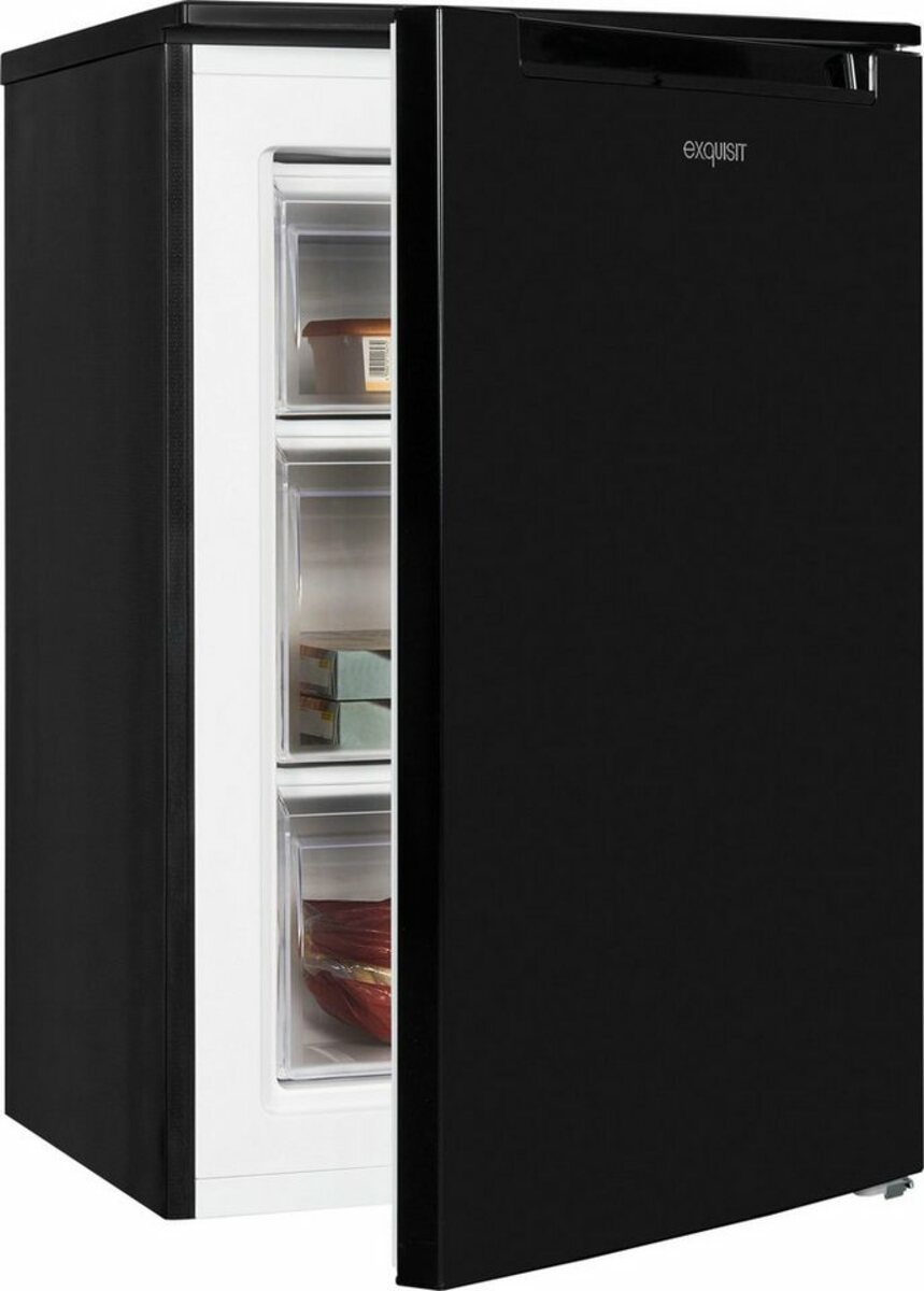 Bild 1 von exquisit Gefrierschrank GS81-040C schwarz, 85,5 cm hoch, 54,5 cm breit