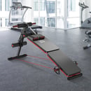 Bild 2 von HOMCOM Sit Up Bank Bauchtrainer mit Trainingsseile Trainingsbank Multifunktion Schwarz+Rot 51x137x50