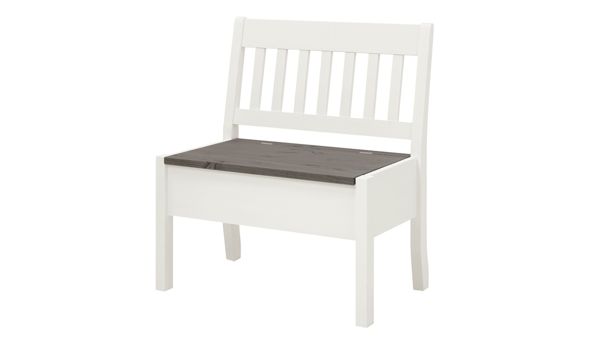 Bild 1 von maison bleue Sitzbank mit Stauraum  massiv Bendix weiß Maße (cm): B: 82,7 H: 93 T: 58 Bänke