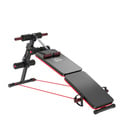 Bild 1 von HOMCOM Sit Up Bank Bauchtrainer mit Trainingsseile Trainingsbank Multifunktion Schwarz+Rot 51x137x50