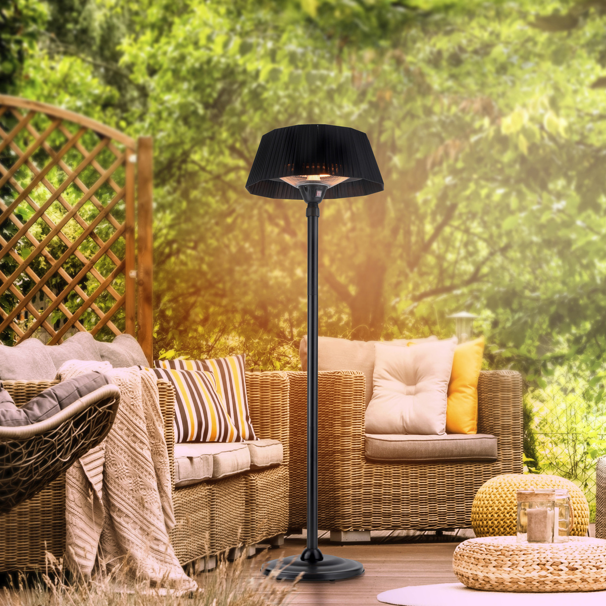 Bild 2 von LeuchtenDirekt Standheizstrahler GLOW, inkl. An- und Ausschalter, 2 Heizstufen, IP34