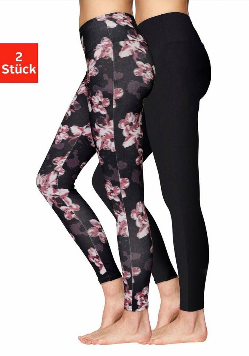 Bild 1 von H.I.S Leggings (2er-Pack) in bedruckt und uni
