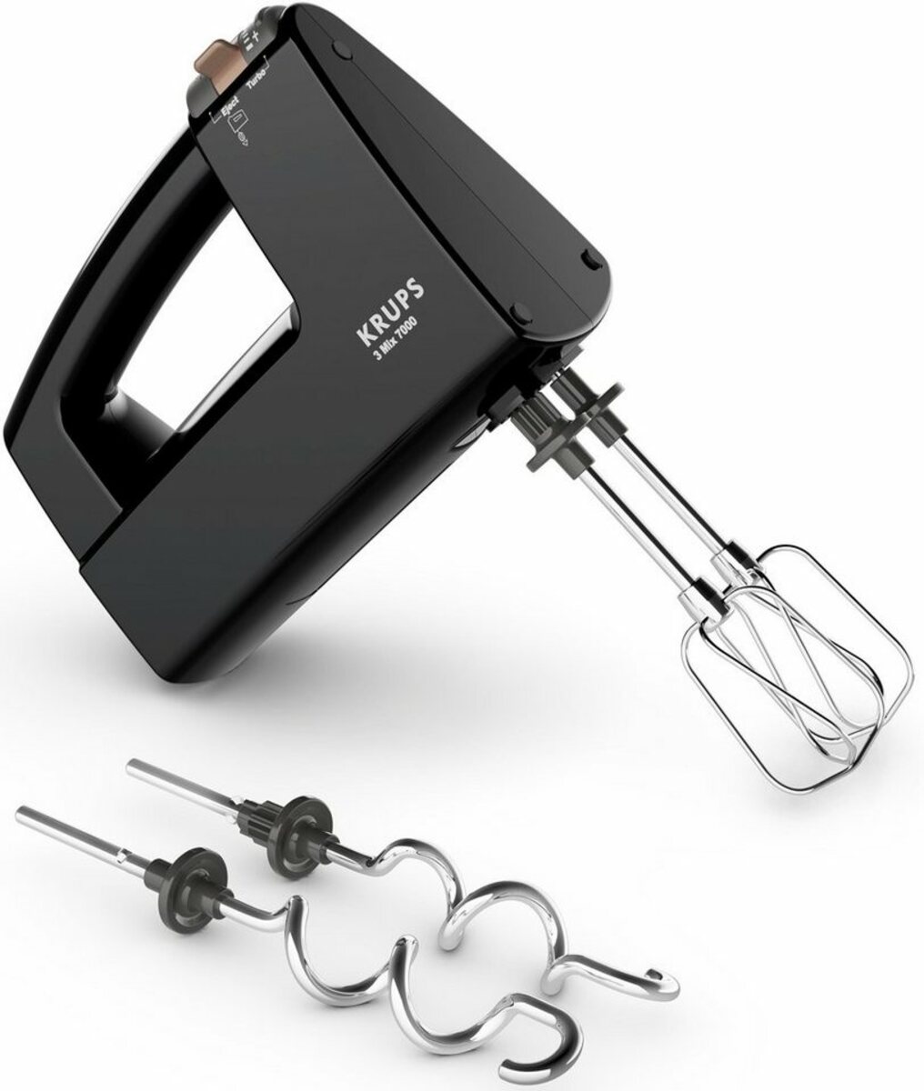 Bild 1 von Krups Handmixer F60858 3Mix 7000, 500 W, limitierte Edition, Zubehörtasche, Quirl+Knethaken aus Edelstahl