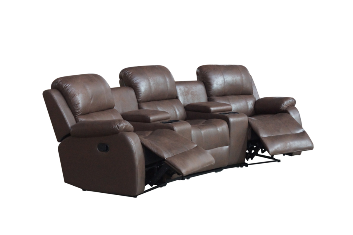 Bild 4 von Happy Home Home-Cinema 3-Sitzer Polstergarnitur braun