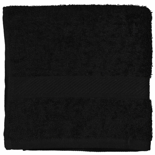 Bild 1 von Basic cotton Handtuch, Schwarz, 50x100