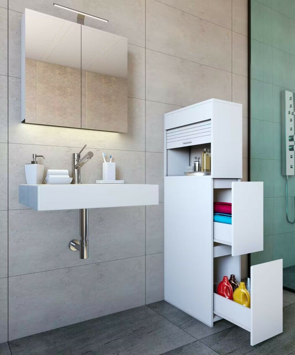 Bild 1 von VCM Raumteiler Tasalo Badmöbel Nischenschrank Weiß