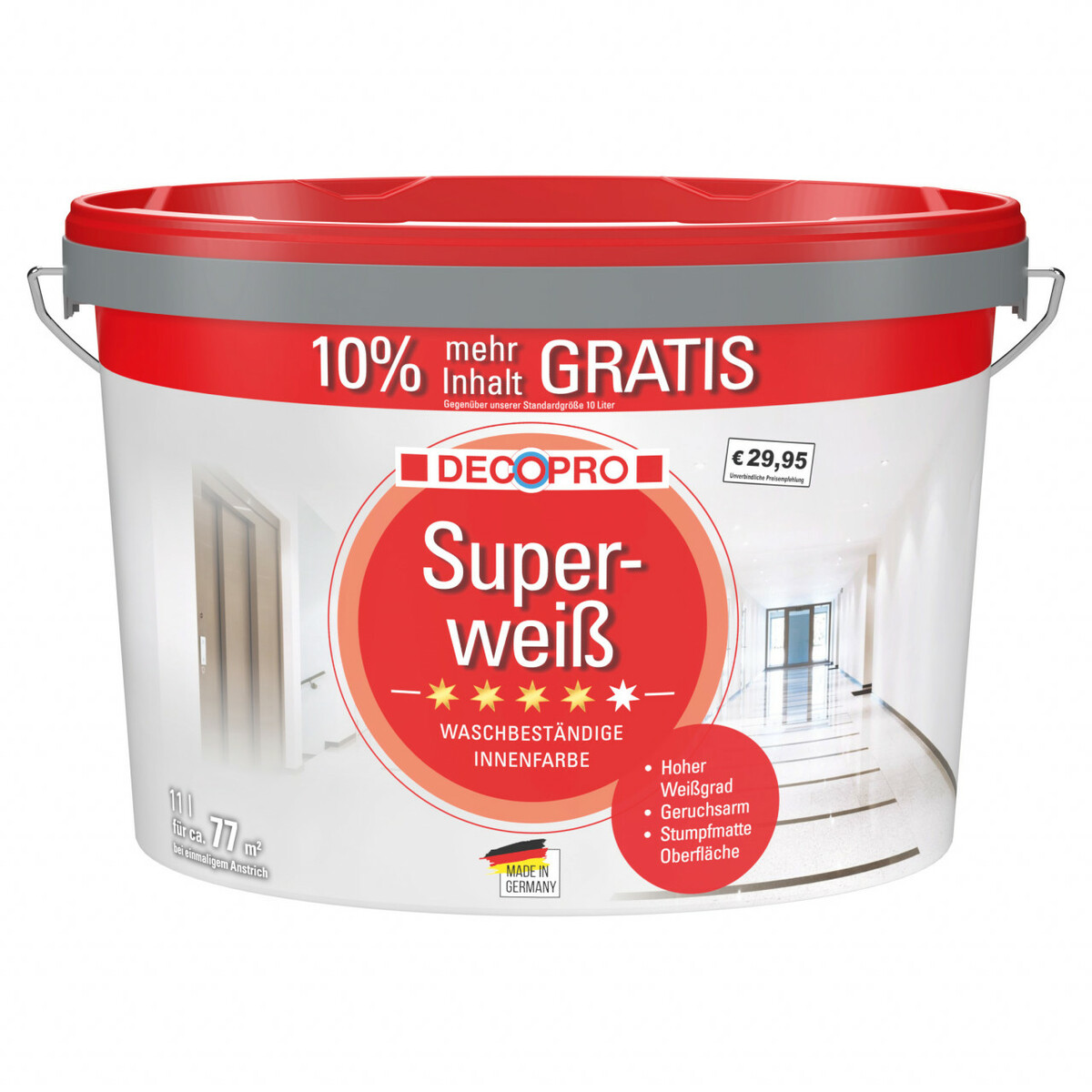 Bild 1 von DecoPro Superweiß Wandfarbe 11 Liter
