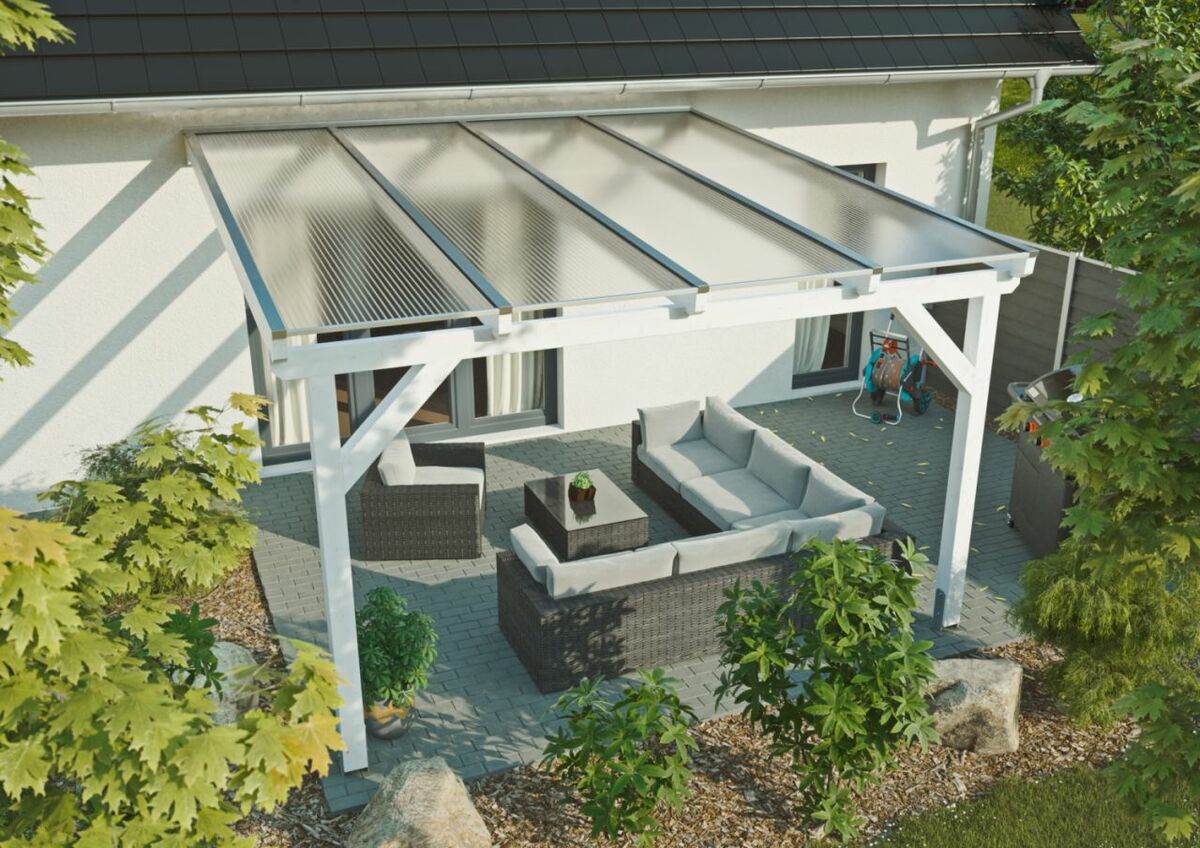 Bild 1 von TETZNER & JENTZSCH - Terrassenüberdachung Komplettset - "POLY BREITKAMMER 6090 x 3500 mm"
