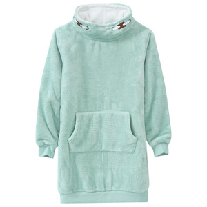 Mädchen Kuschelkleid mit Schalkragen