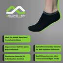 Bild 3 von Zecond Zkin 8 Paar Sneaker Socken Gr. 32 - 38 schwarz Sommersocken Füßlinge aus Baumwolle