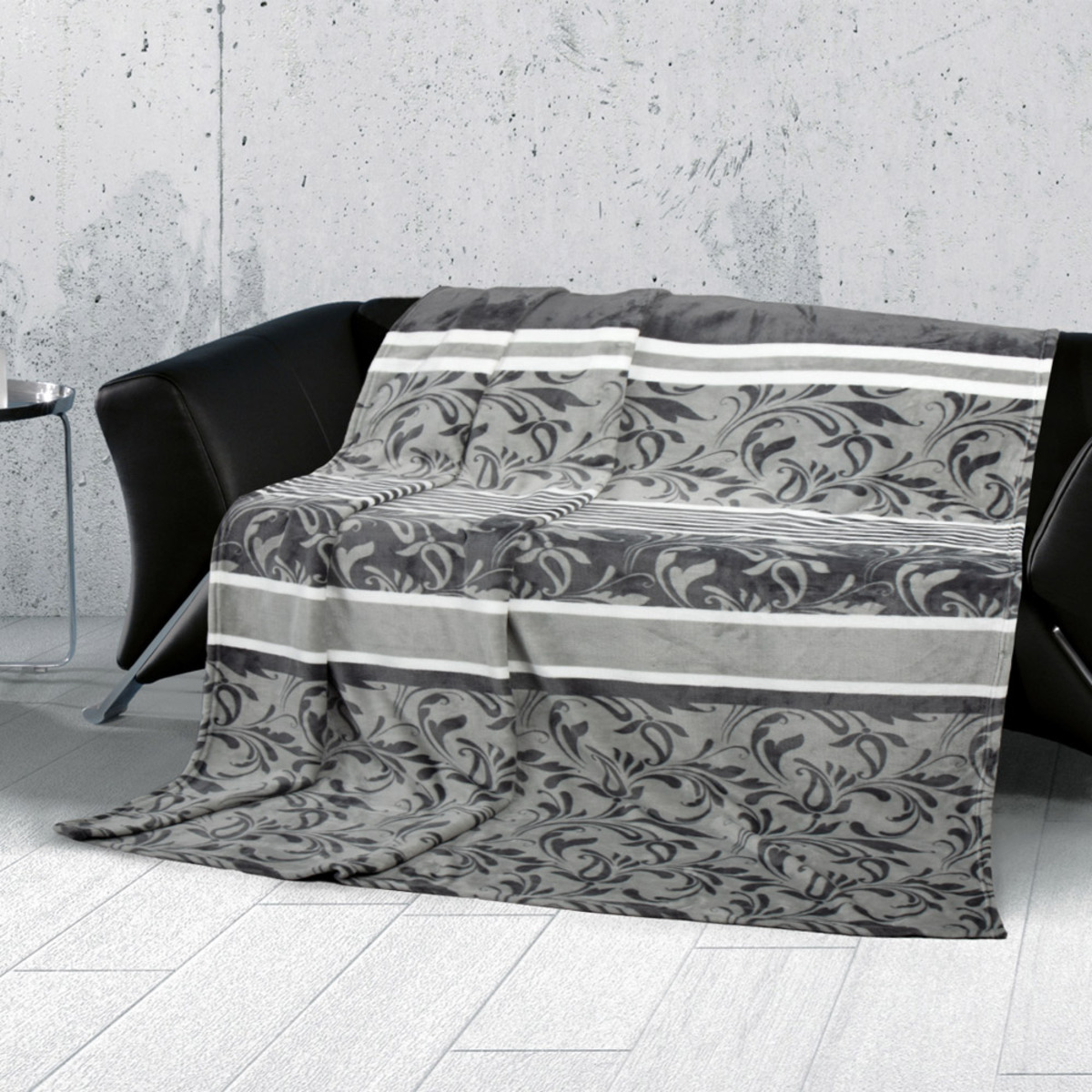 Bild 2 von Dreamtex Kaschmirtouch-Decke, ca. 150 x 200 cm - Ornament Streifen