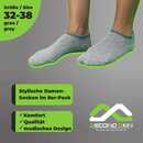 Bild 4 von Zecond Zkin 8 Paar Sneaker Socken Gr. 32 - 38 grau Sommersocken Füßlinge aus Baumwolle