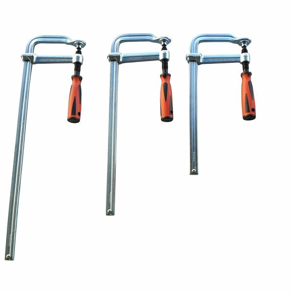 Bild 1 von Vago-Tools 3 tlg Schraubzwingen Ganzstahl 250/300/500 x120 mm