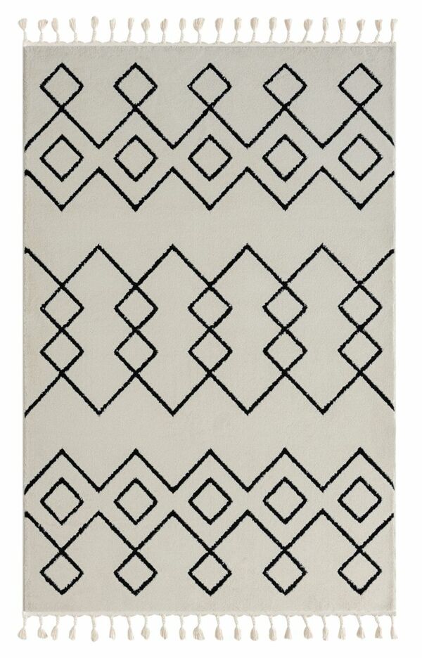 Bild 1 von Teppich Moroccan Heaven, 160 cm x 230 cm, Farbe weiß, rechteckig, Florhöhe 19mm