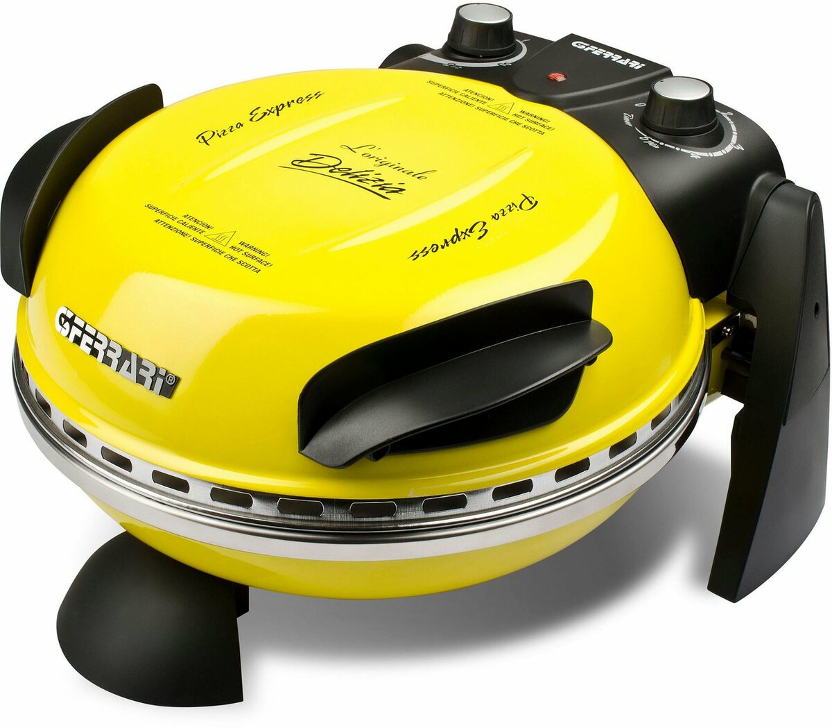G3Ferrari Pizzaofen Delizia G1000605 gelb, bis 400 Grad mit feuerfestem