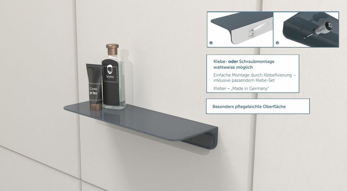 Bild 1 von SCHÜTTE Duschablage Duschregal ohne Bohren, Bad Regal für Badezimmer