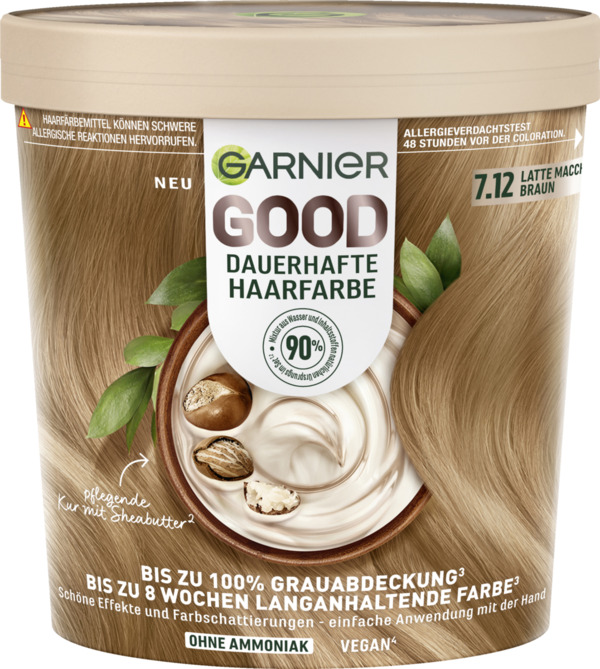 Bild 1 von Garnier GOOD dauerhafte Haarfarbe 7.12 Latte Macchiato Braun