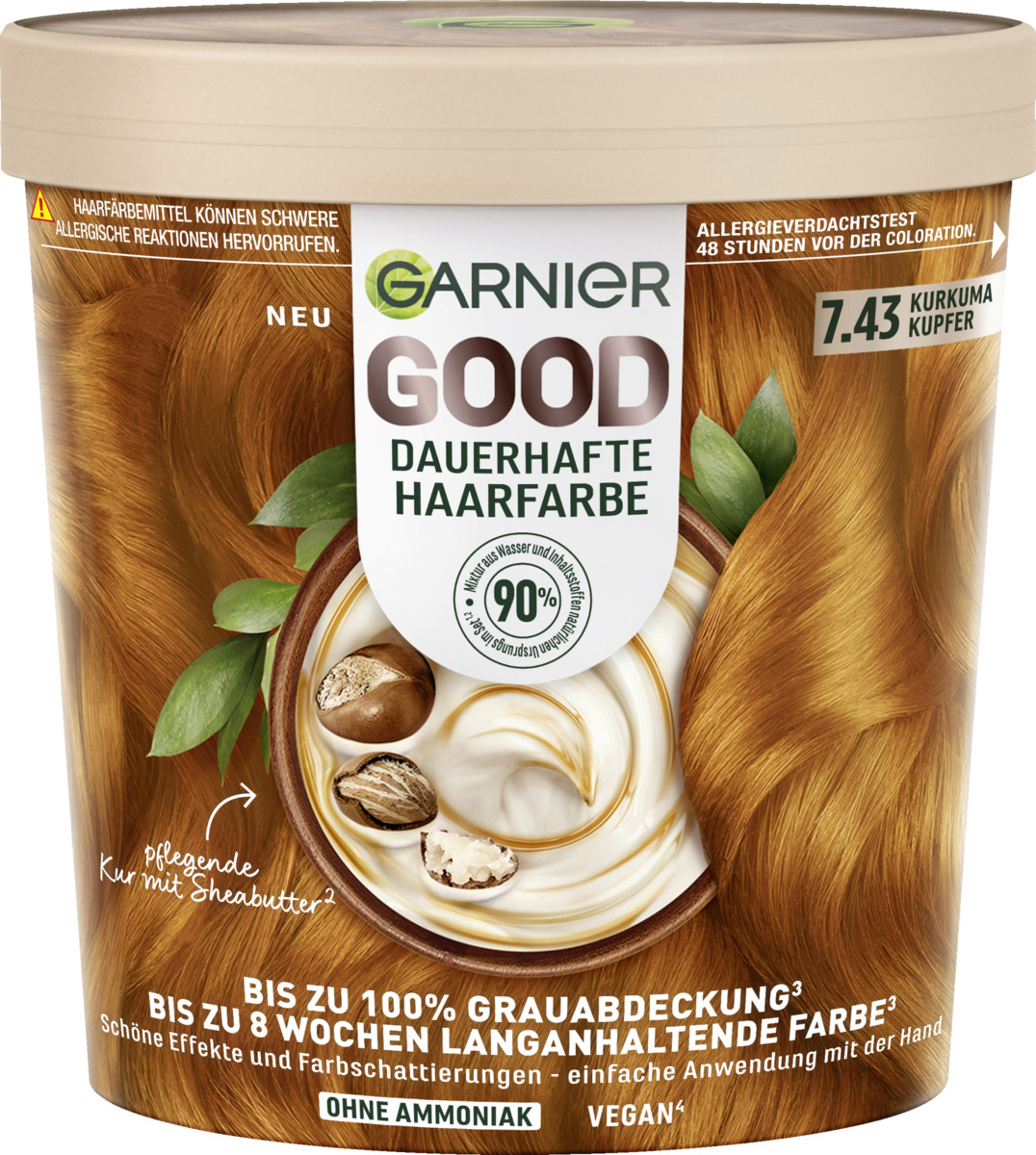 Bild 1 von Garnier GOOD dauerhafte Haarfarbe 7.43 Kurkuma Kupfer