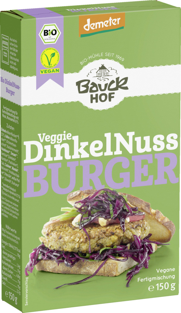 Bild 1 von Bauckhof Bio Veggie Dinkelnuss-Burger