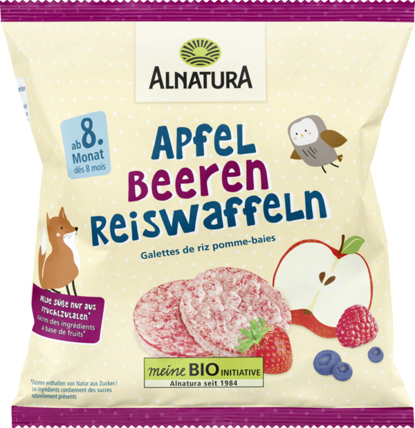 Bild 1 von Alnatura Bio Apfel-Beeren-Reiswaffeln